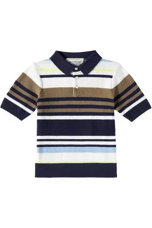 Scotch&Soda Polo gofrado de algodón a rayas