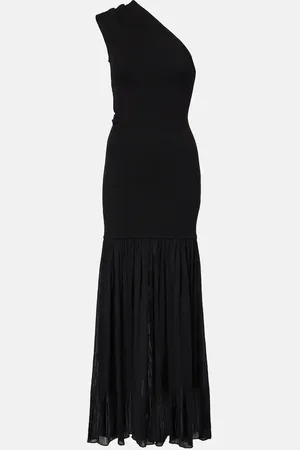 Proenza Schouler Vestido largo asimétrico Cora de chifón de crepé