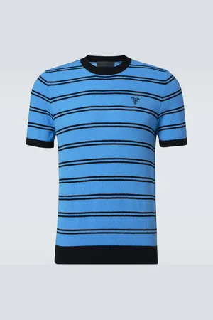 Prada Camisa de algodón y seda a rayas