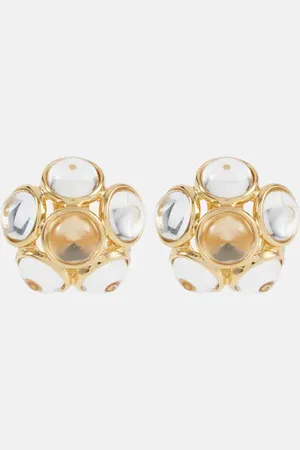 Saint Laurent Pendientes de clip Flower