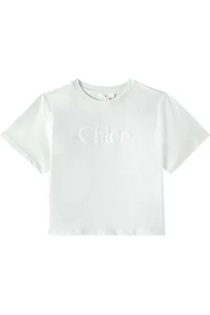 Chloé Chloé Kids Camiseta en jersey de algodón con logo