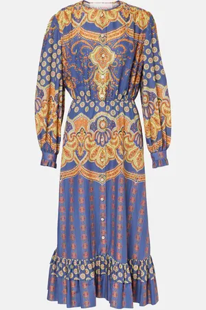 VALENTINO Vestido camisero Voyage Imaginaire de algodón