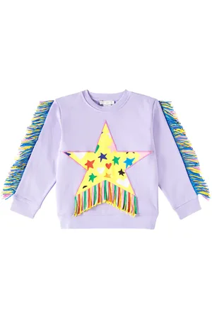 Stella McCartney Sudadera de algodón con flecos