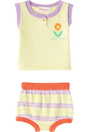 Bobo Choses Bebé - set Flower de top y bragas de algodón