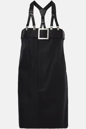 Jean Paul Gaultier Vestido corto de lana virgen