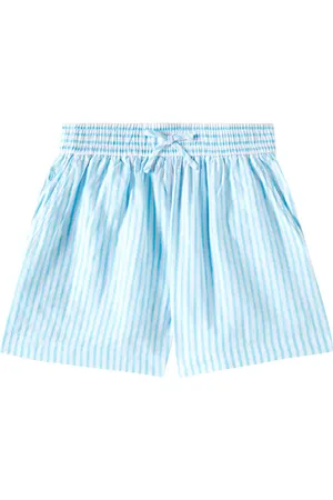 Ralph Lauren Shorts de lino y algodón a rayas