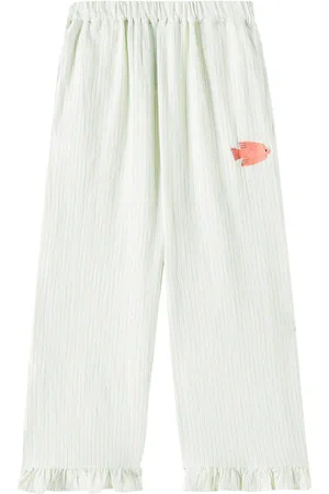 Jelly Mallow Pantalones Brid de algodón a rayas