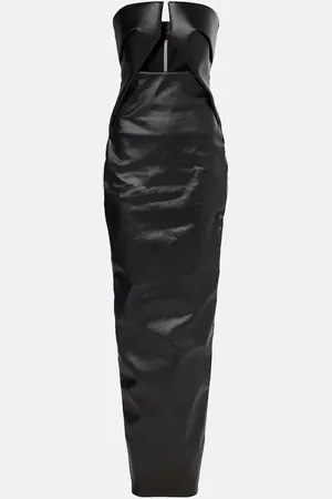 Rick Owens Vestido de cóctel Prong de mezcla de algodón revestido