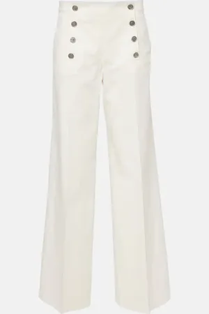 Etro Pantalones anchos en mezcla de algodón