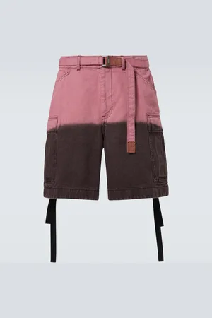 SACAI Shorts cargo de algodón con efecto degradado