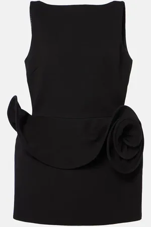 MAGDA BUTRYM Vestido corto fruncido con aplique floral