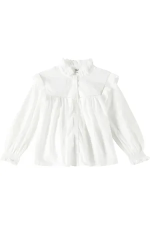 Chloé Chloé Kids Blusa de algodón con volantes