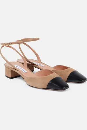 Aquazzura Salones French Flirt 35 de ante con piel