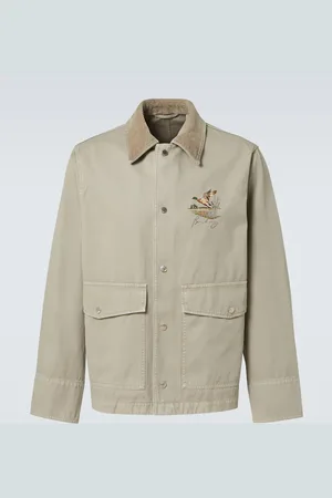 Burberry Chaqueta de sarga de algodón bordada