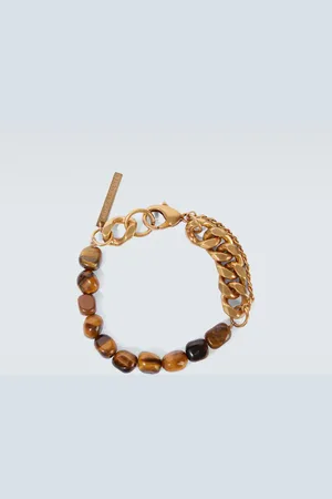 DRIES VAN NOTEN Pulsera con cuentas de ojo de tigre