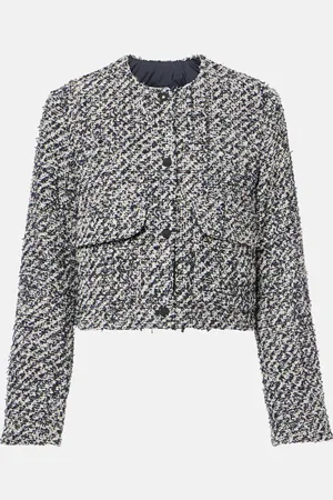 Moncler Chaqueta de plumas cropped Dauphin de tweed