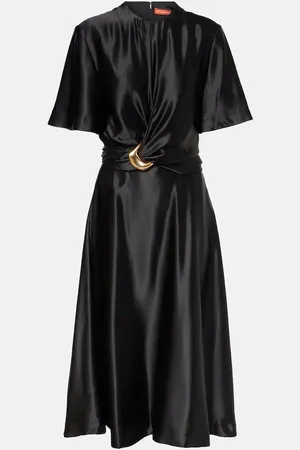Altuzarra Vestido midi Honey de satén de seda