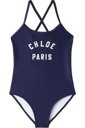 Chloé Chloé Kids Bañador con logo estampado