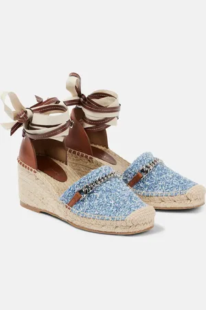Stella McCartney Alpargatas Gaia de bouclé de denim