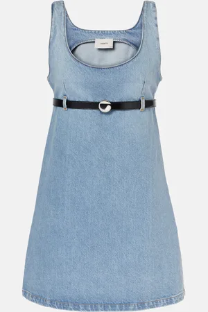 COPERNI Vestido corto en denim con cinturón