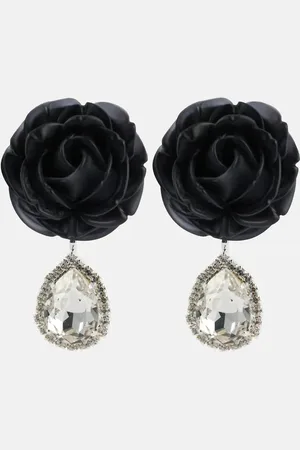 MAGDA BUTRYM Pendientes Mini Rose de plata de ley con cristales