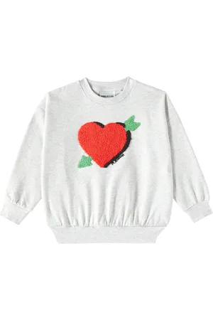 Mini Rodini Sudadera Arrowed Heart de algodón