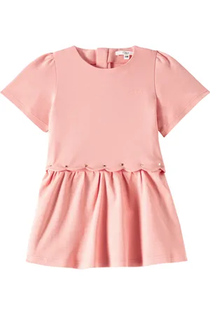 Chloé Chloé Kids Bebé - vestido de algodón festoneado
