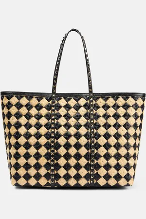 VALENTINO GARAVANI Tote Rockstud Large a cuadros