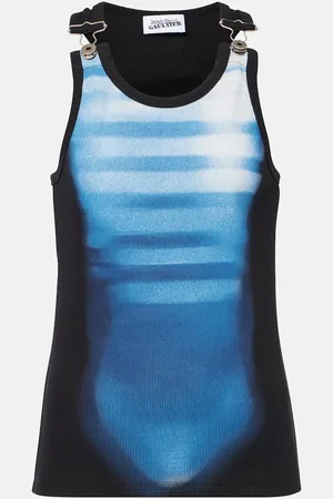 Jean Paul Gaultier Tank top Le Male de jersey de mezcla de algodón