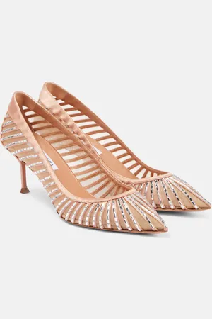 Aquazzura Salones Passions Crystal 65 de satén