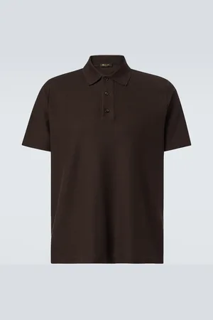 Loro Piana Polo de piqué de algodón y cachemir