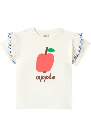 Jelly Mallow Camiseta Apple de algodón con volantes