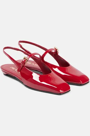 Prada Bailarinas destalonadas de charol