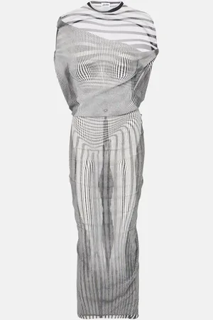 Jean Paul Gaultier Vestido largo The Body Morphing de tul