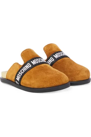 Moschino Mules de ante con logo