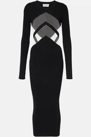 Jean Paul Gaultier Vestido midi de jersey con paneles