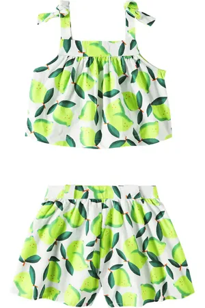 FÁBULA Fábula Set de top y shorts de algodón estampado