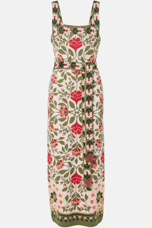 Farm Rio Vestido midi floral