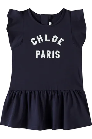 Chloé Chloé Kids Bebé - vestido de algodón con logo
