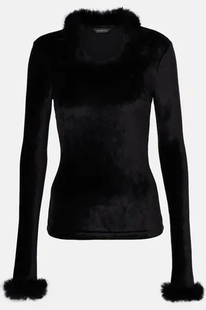 Balenciaga Top con pelo sintético