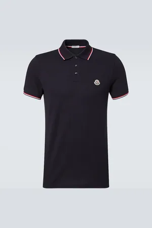 Moncler Polo en piqué de algodón con logo
