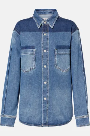 AG Jeans Camisa Monaco en denim de patchwork
