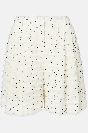 Nina Ricci Shorts de tweed de mezcla de lana