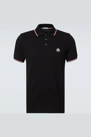 Moncler Polo de piqué de algodón con logo