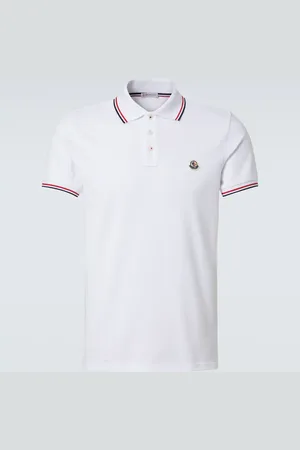 Moncler Polo en piqué de algodón con logo