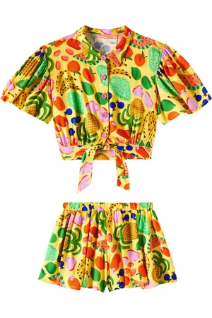 FÁBULA Fábula Set de top y shorts de algodón estampado