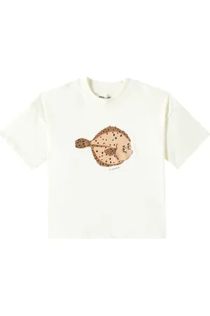 Mini Rodini Camiseta Flundra de algodón estampada
