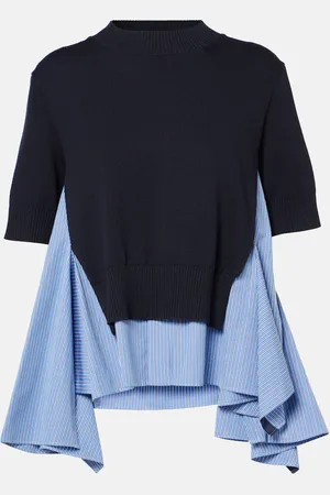 SACAI Cárdigan en popelín de mezcla de algodón