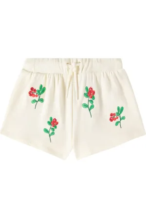 Mini Rodini Shorts Lingoberries de algodón bordados