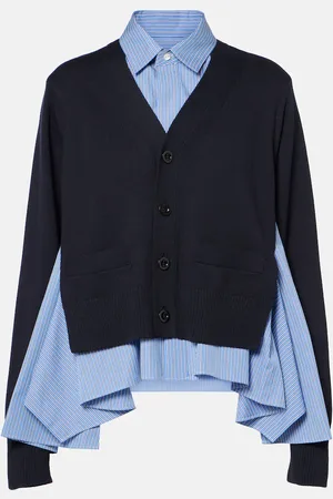 SACAI Cárdigan en popelín de mezcla de algodón